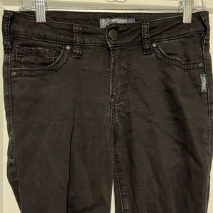 Silver Jeans Suki Fkuid denim in black, size 28